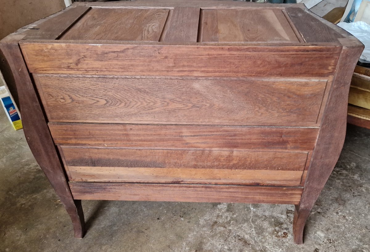 Commode Galbée en Marqueterie – Estampillée R. BACCHIN XXe -photo-8