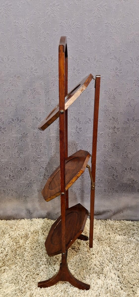 porte assiettes en acajou dit "cake stand" XXe-photo-3