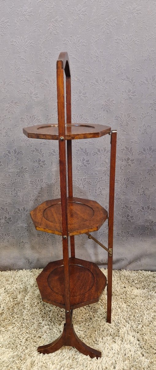 porte assiettes en acajou dit "cake stand" XXe-photo-4