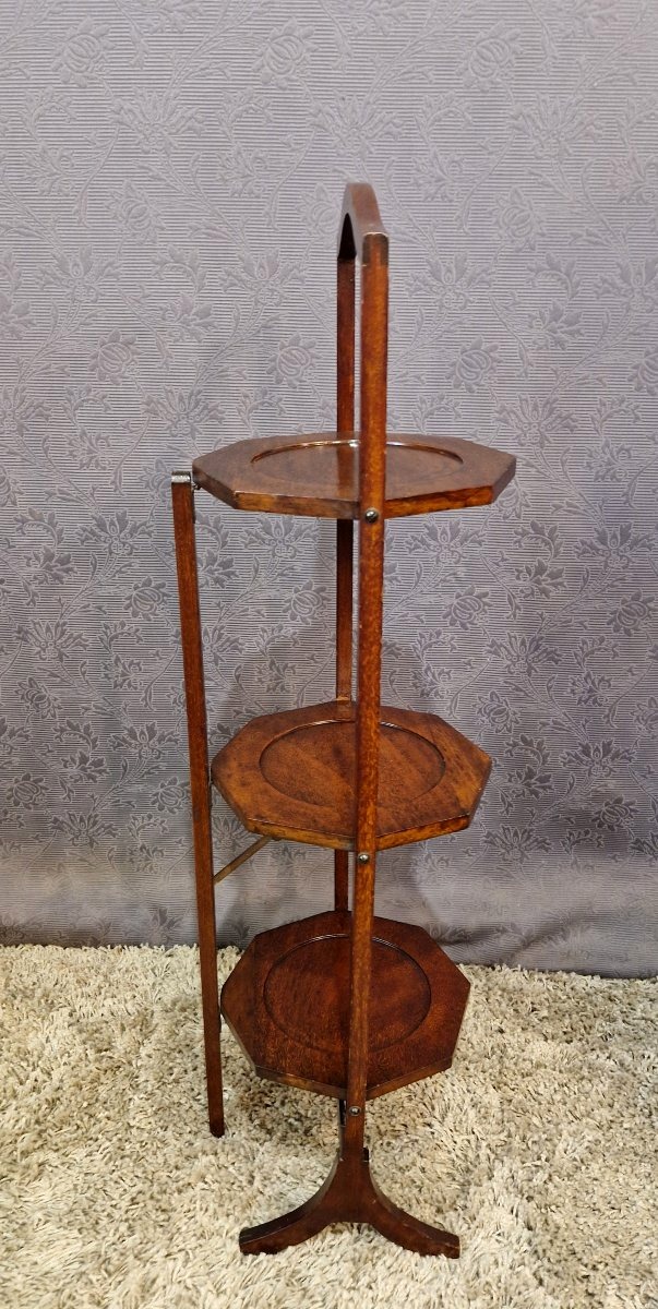 porte assiettes en acajou dit "cake stand" XXe-photo-1