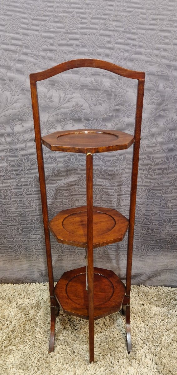 porte assiettes en acajou dit "cake stand" XXe-photo-3