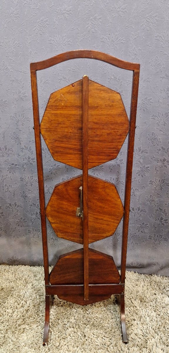 porte assiettes en acajou dit "cake stand" XXe-photo-4