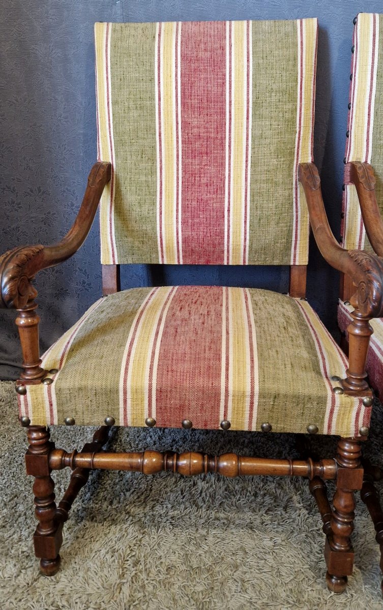 Paire de fauteuils Louis XIV-photo-2