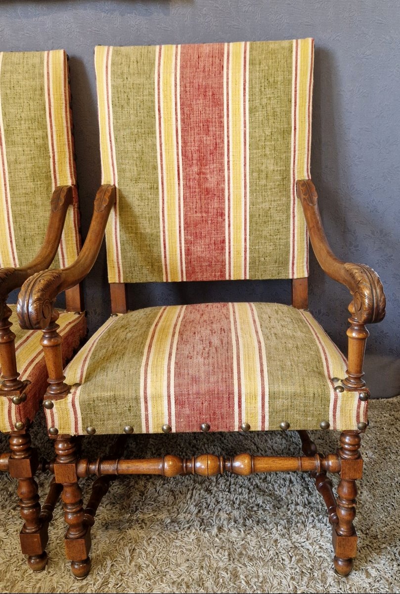 Paire de fauteuils Louis XIV-photo-3