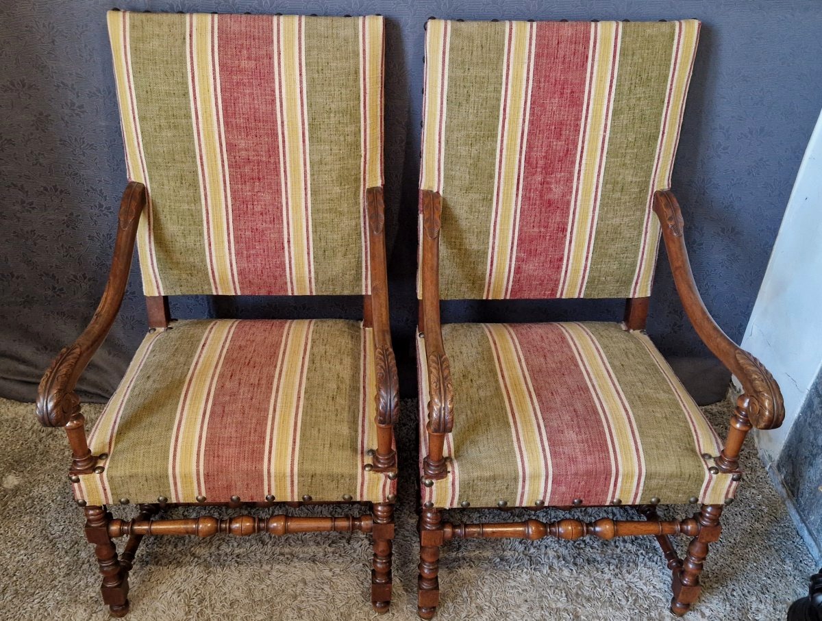 Paire de fauteuils Louis XIV