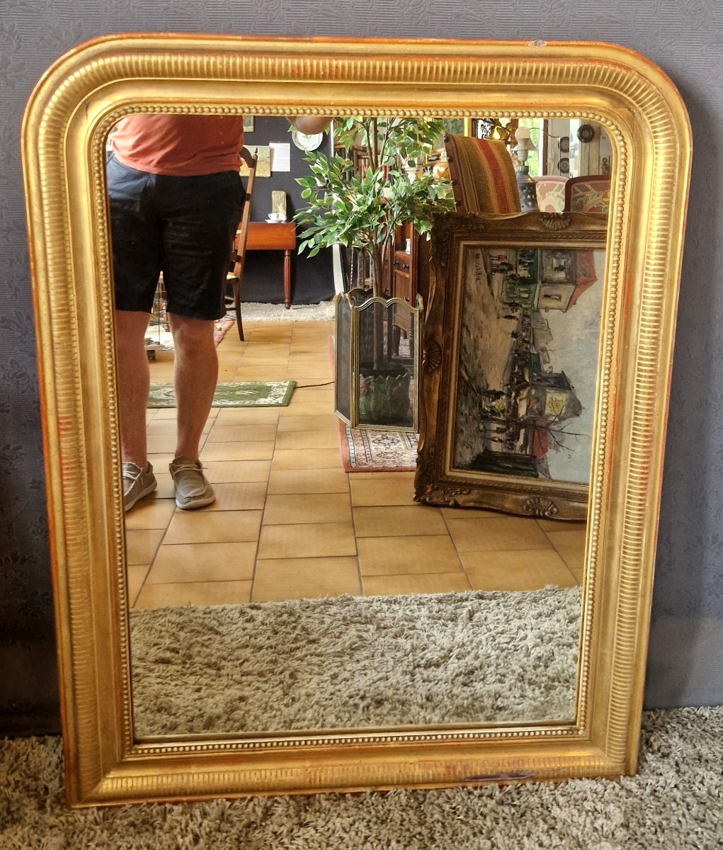 Miroir Louis Philippe doré-photo-2