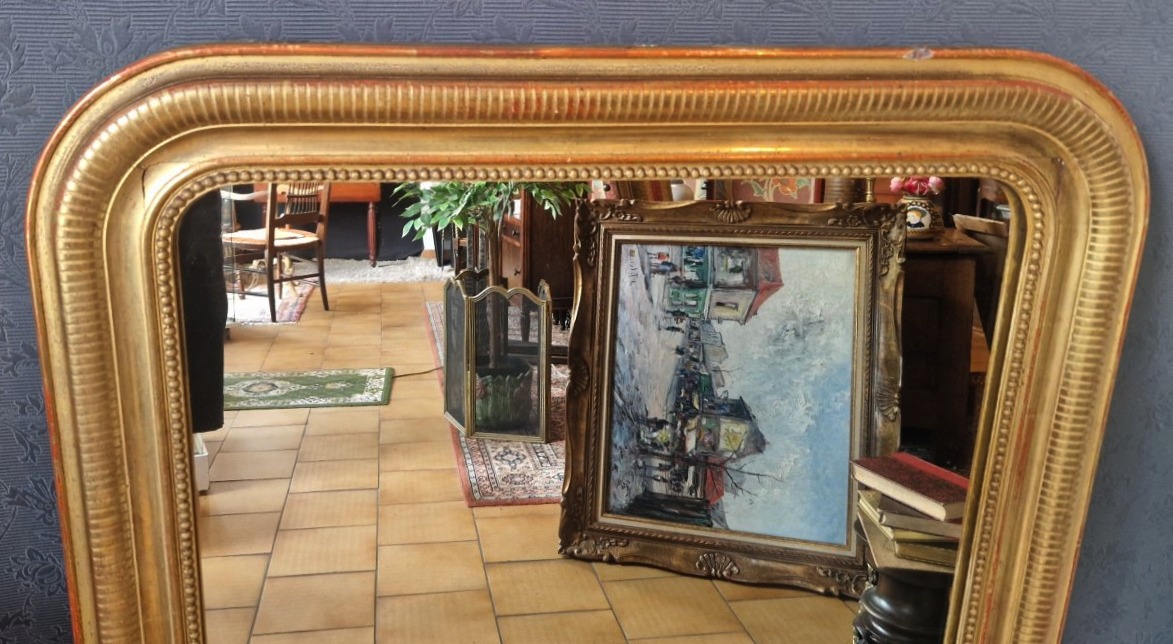 Miroir Louis Philippe doré-photo-3