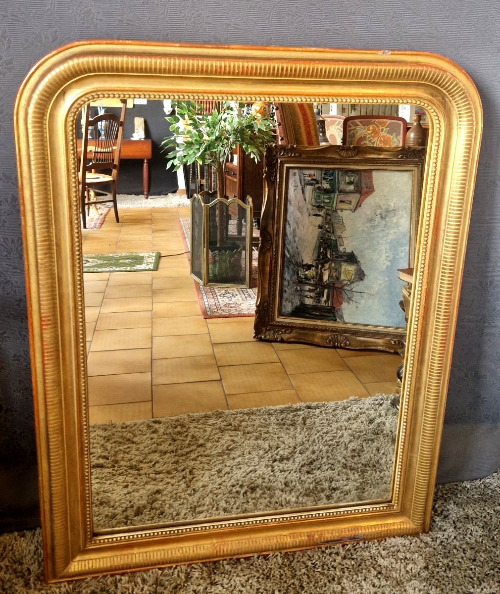 Miroir Louis Philippe doré