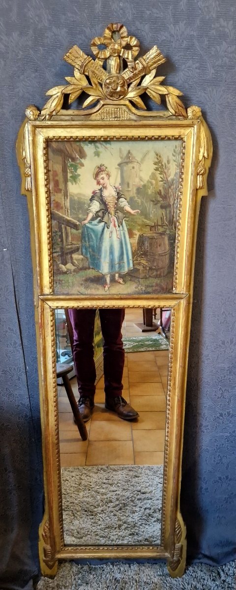 Louis XVI-style Trumeau - 19th Century-photo-2