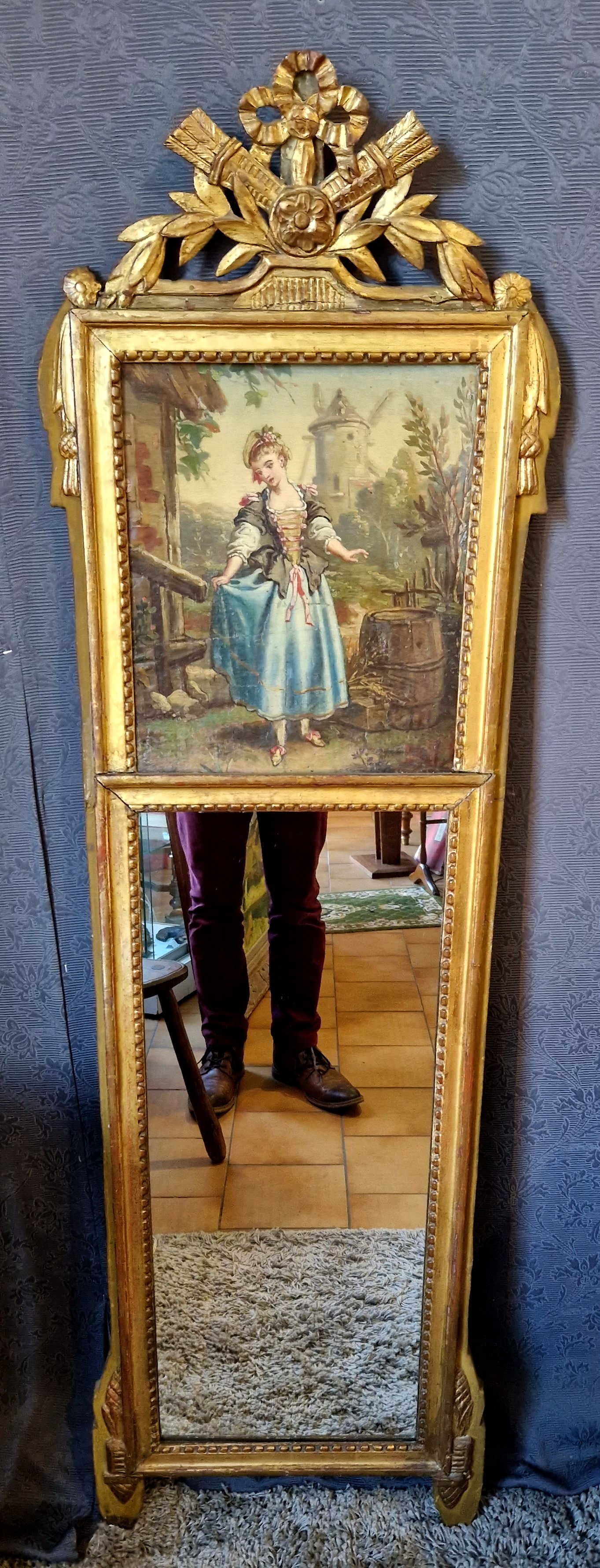Louis XVI-style Trumeau - 19th Century-photo-6
