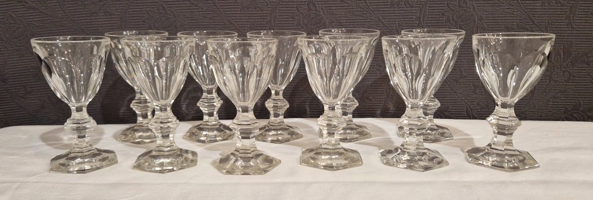 11 Verres  Cristal Baccarat Harcourt-photo-2