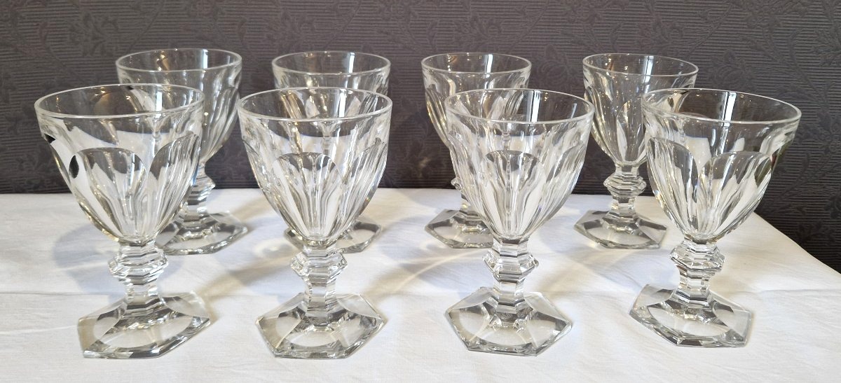 8 verres cristal Baccarat modèle Harcourt