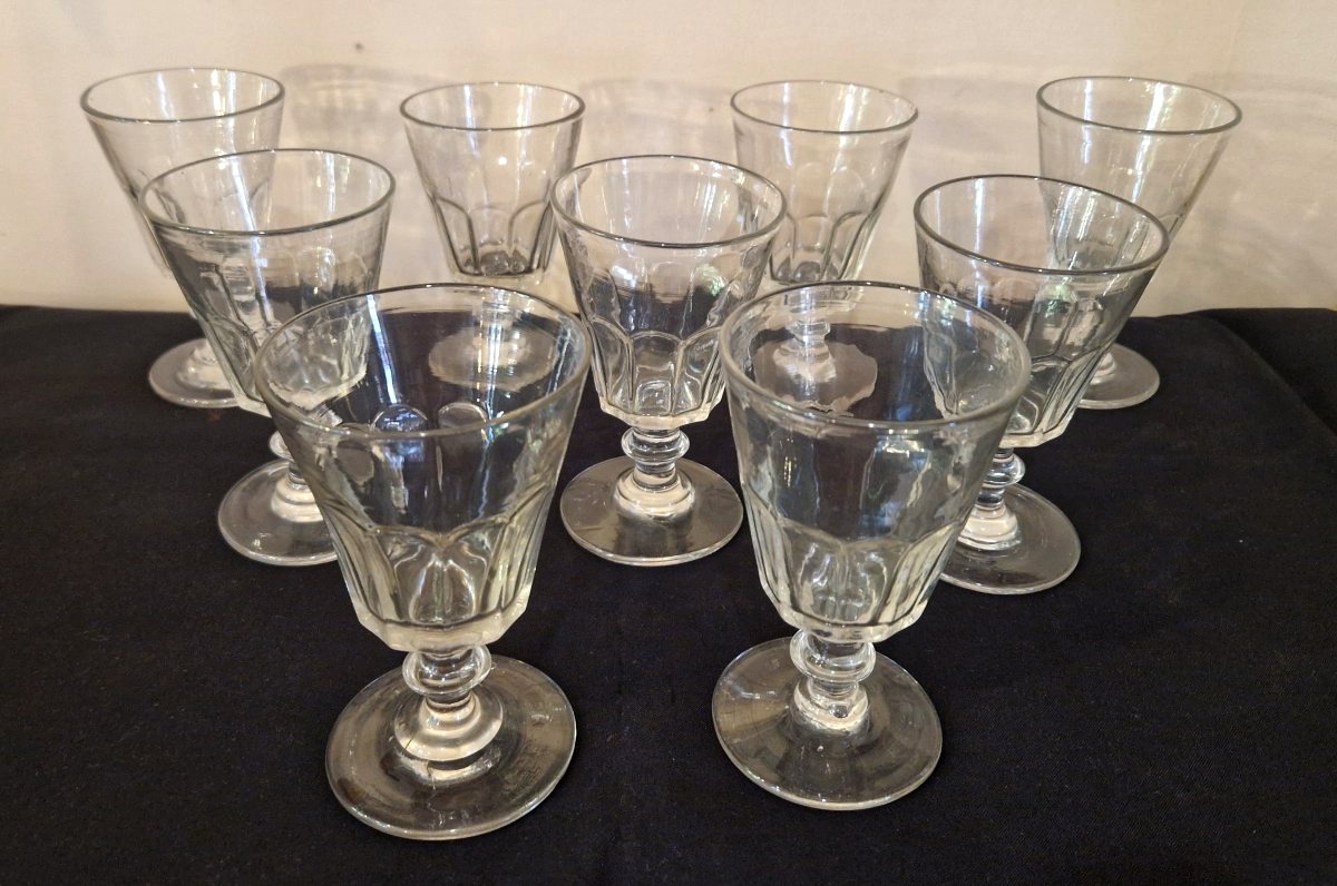 9 verres à vin XIXe-photo-2