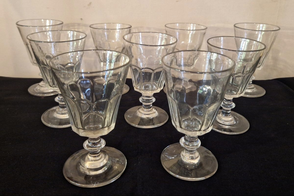 9 verres à vin XIXe-photo-3