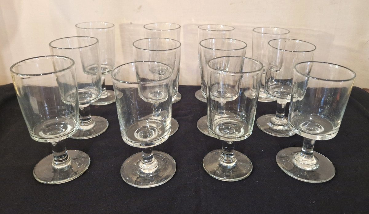 12 verres à vin   - fin XIXe /début XXe-photo-2