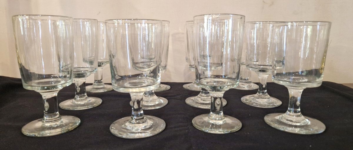 12 verres à vin   - fin XIXe /début XXe