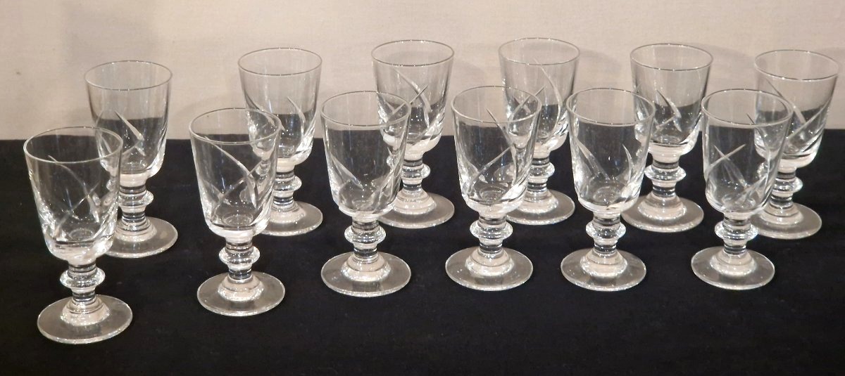 12 Small Crystal Glasses-photo-2