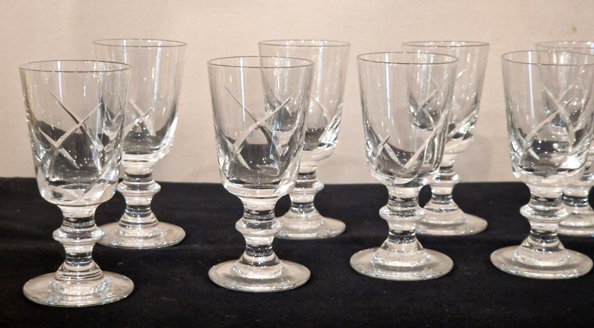 12 Small Crystal Glasses-photo-1