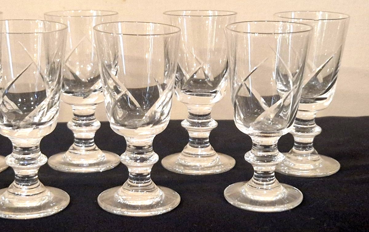 12 Small Crystal Glasses-photo-2