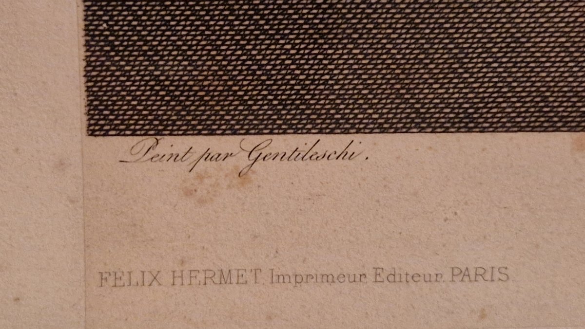 Gravure L' Annonciation XIXe-photo-5