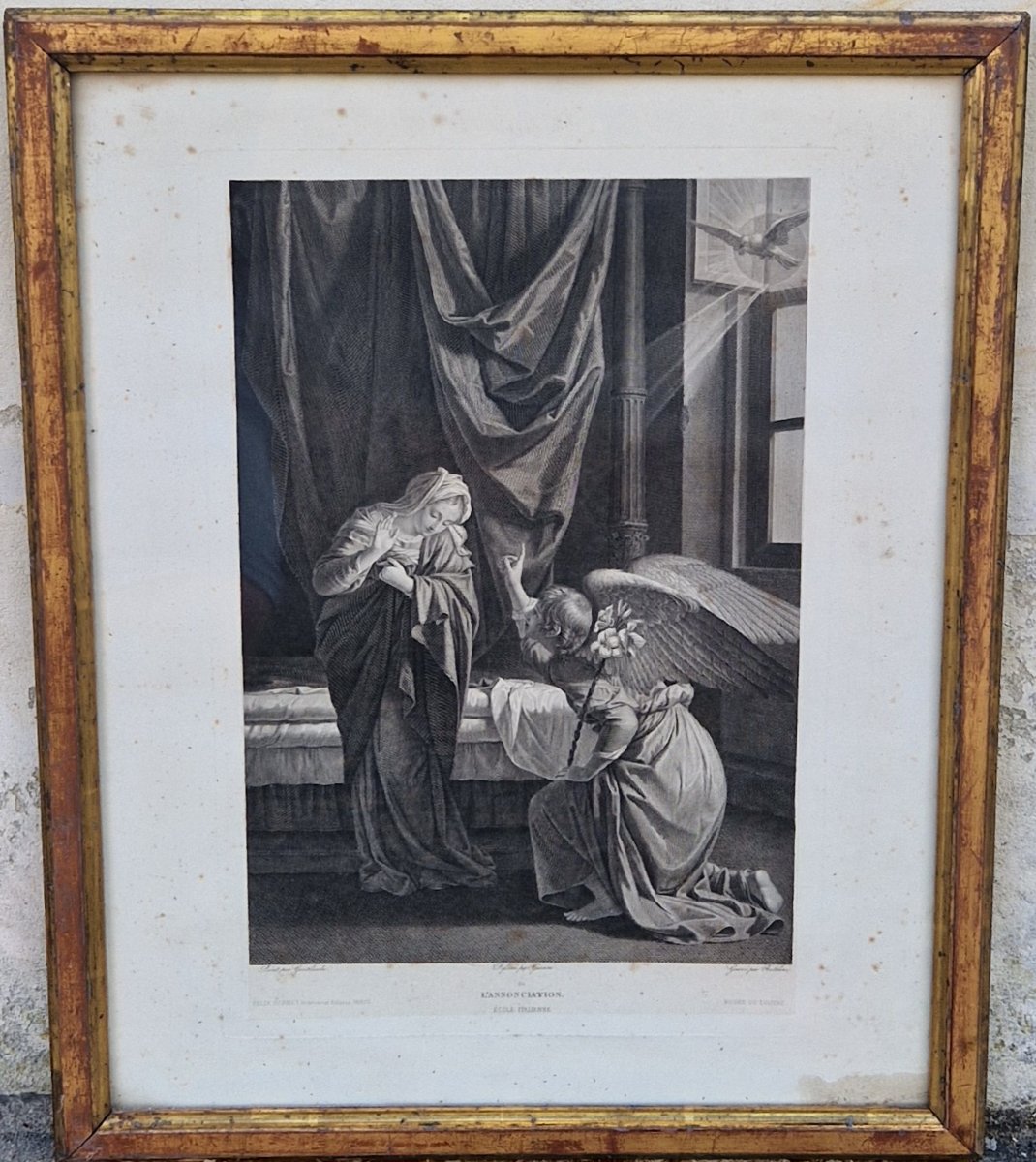 Gravure L' Annonciation XIXe