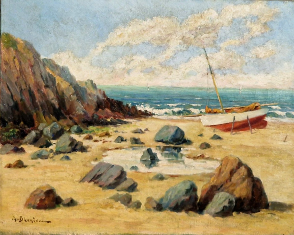 Alfred Justin Blondeau (1850-) Mediterranean Beach