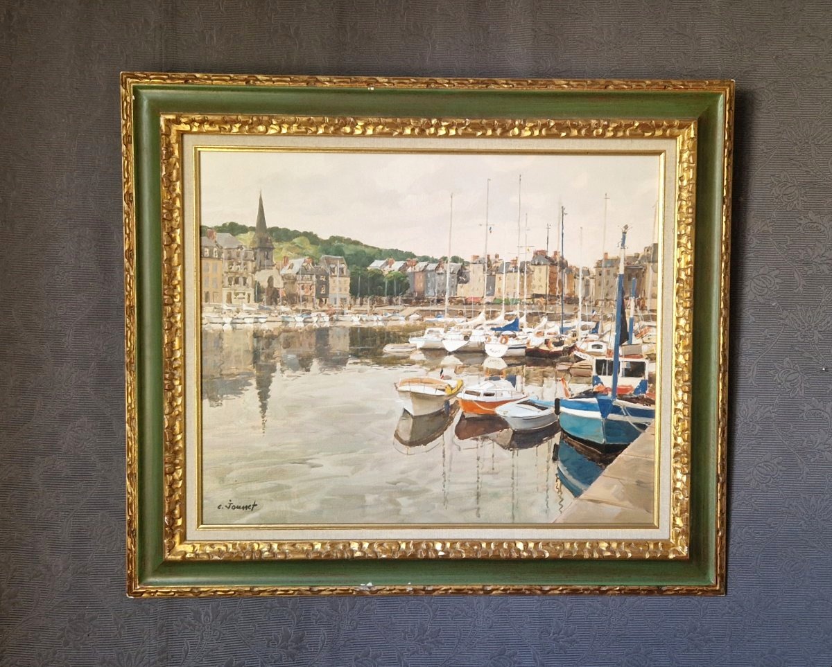 Claude Jousset (born In 1935) – "the Port Of Honfleur"-photo-2