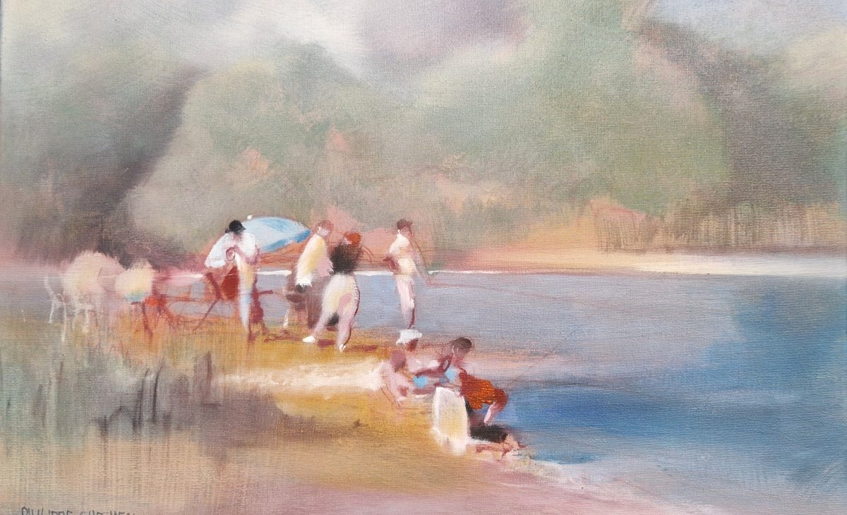 Philippe CHESNEAU (Né en 1951) – Les pêcheurs-photo-2