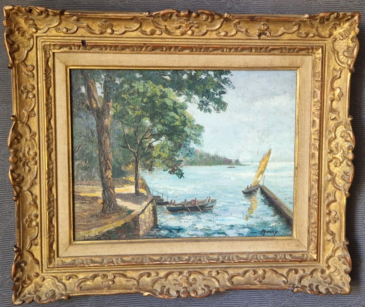 Jacques Moury (1927-2021) – "Le Port de Sans Souci"-photo-2
