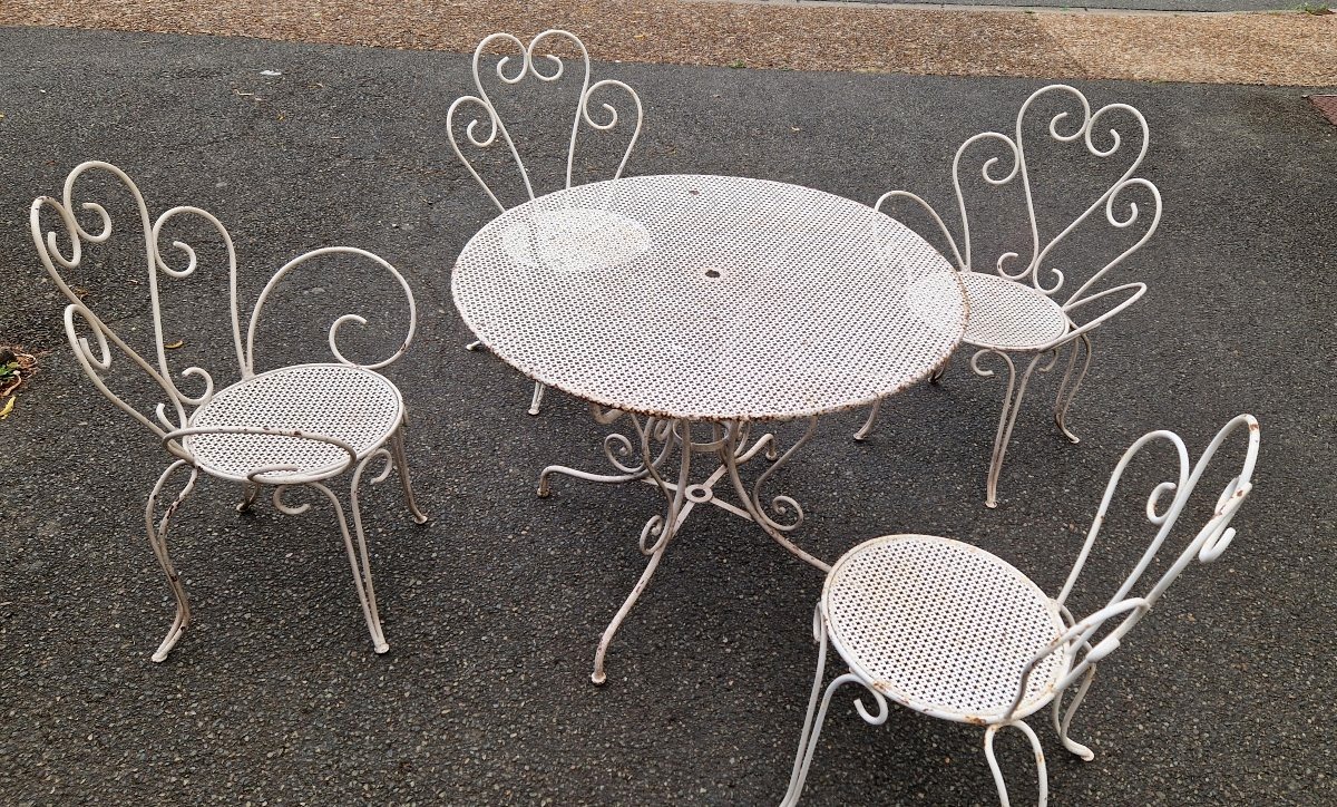 Salon de jardin en fer forgé 