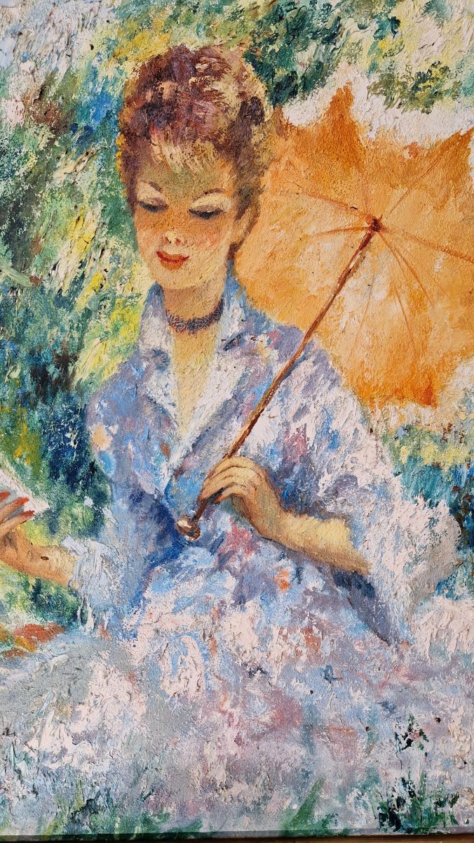 Marguerite Aers (1918–1995) – An Elegant Woman With A Parasol-photo-1