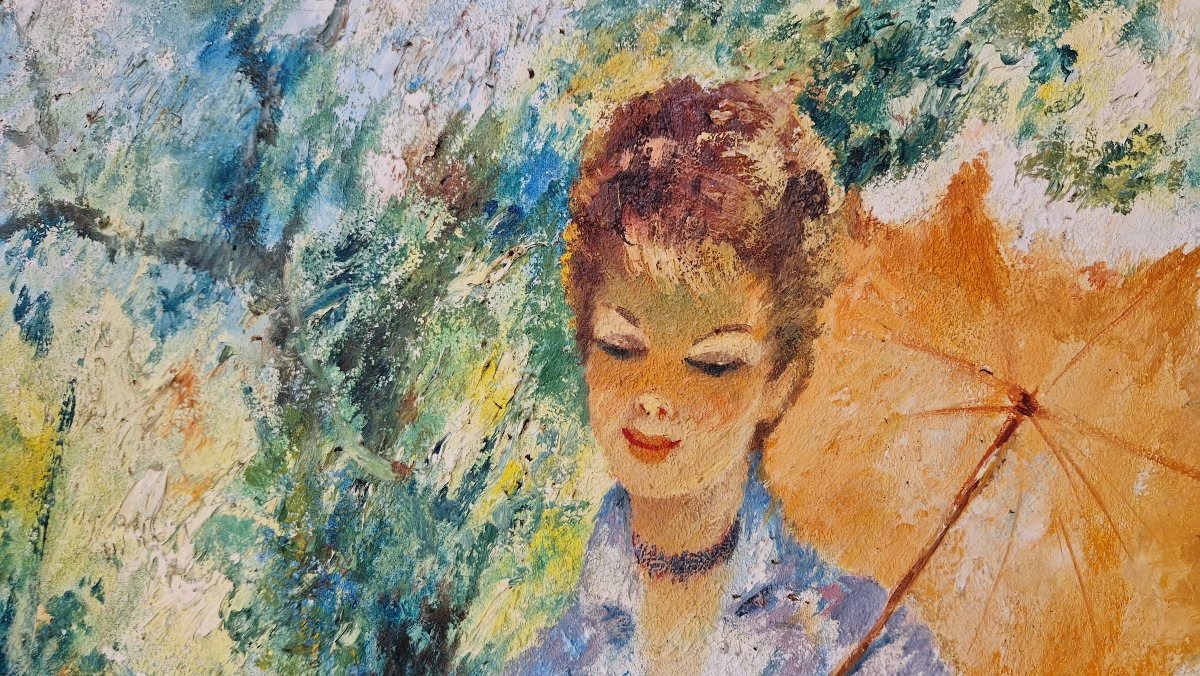 Marguerite Aers (1918–1995) – An Elegant Woman With A Parasol-photo-4