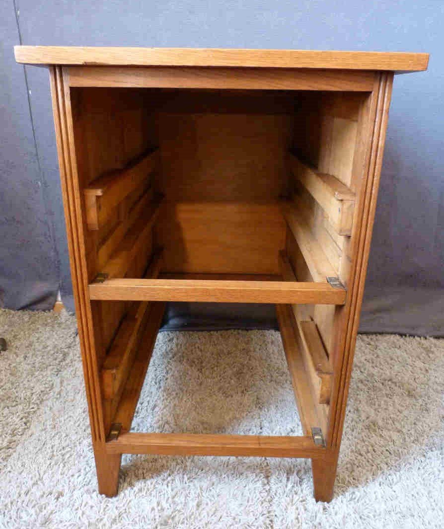 Oak Side Table With Drawers-photo-1