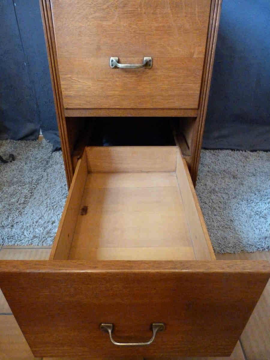 Oak Side Table With Drawers-photo-3