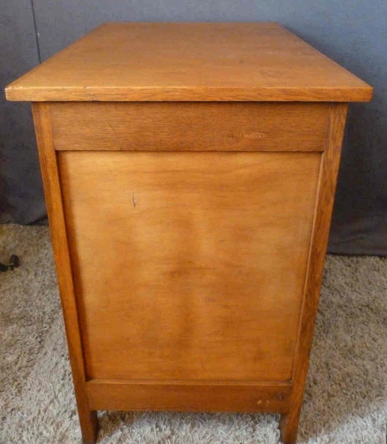 Oak Side Table With Drawers-photo-5