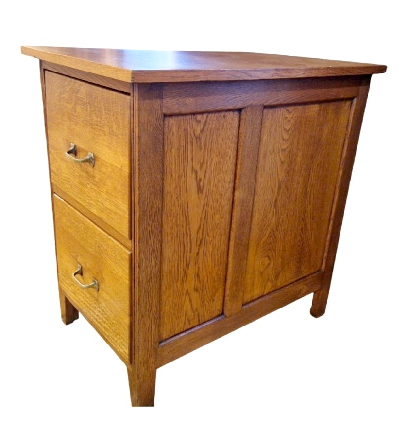 Oak Side Table With Drawers
