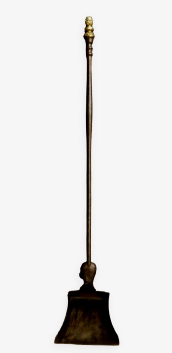 19th-century Gold-bronze And Iron Fireplace Shovel