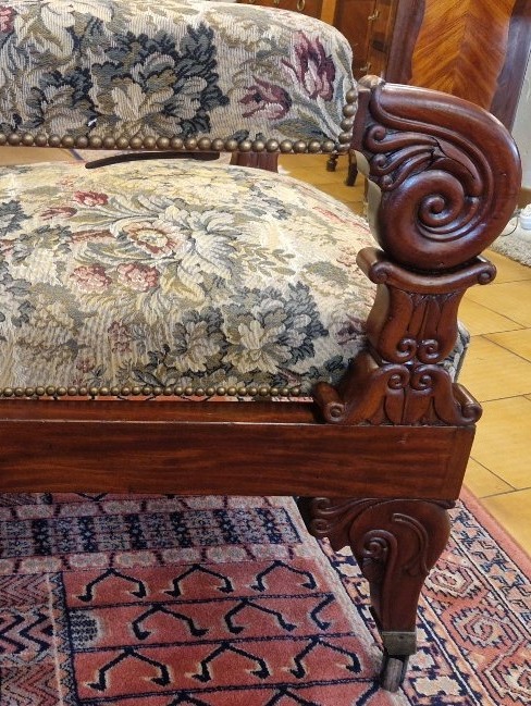 Voltaire Armchair With Mahogany Racks-photo-2