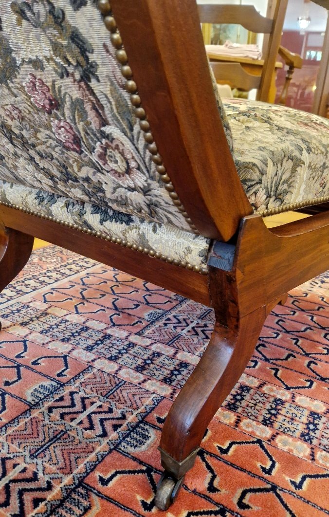 Voltaire Armchair With Mahogany Racks-photo-6