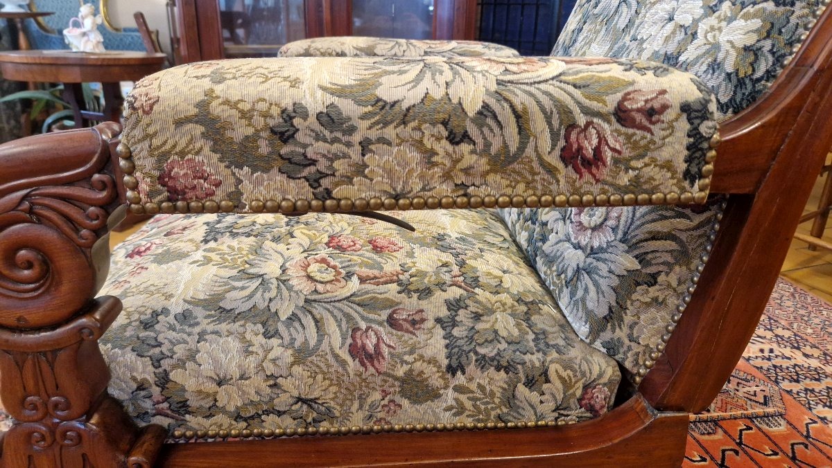 Voltaire Armchair With Mahogany Racks-photo-7