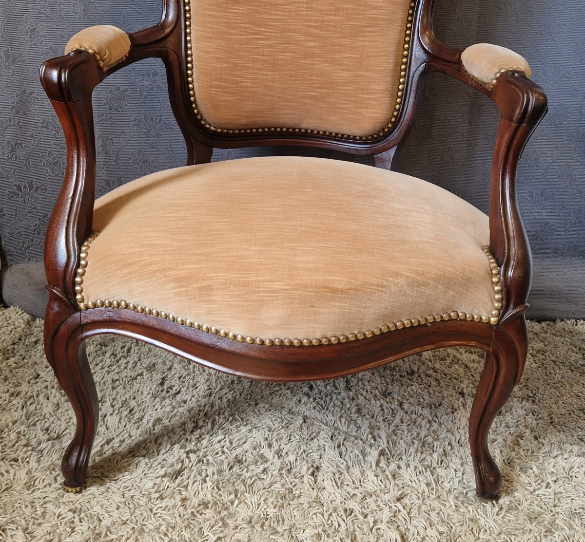 Napoleon III Mahogany Armchair-photo-4