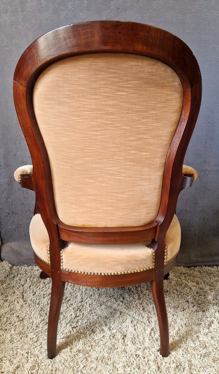 Napoleon III Mahogany Armchair-photo-1