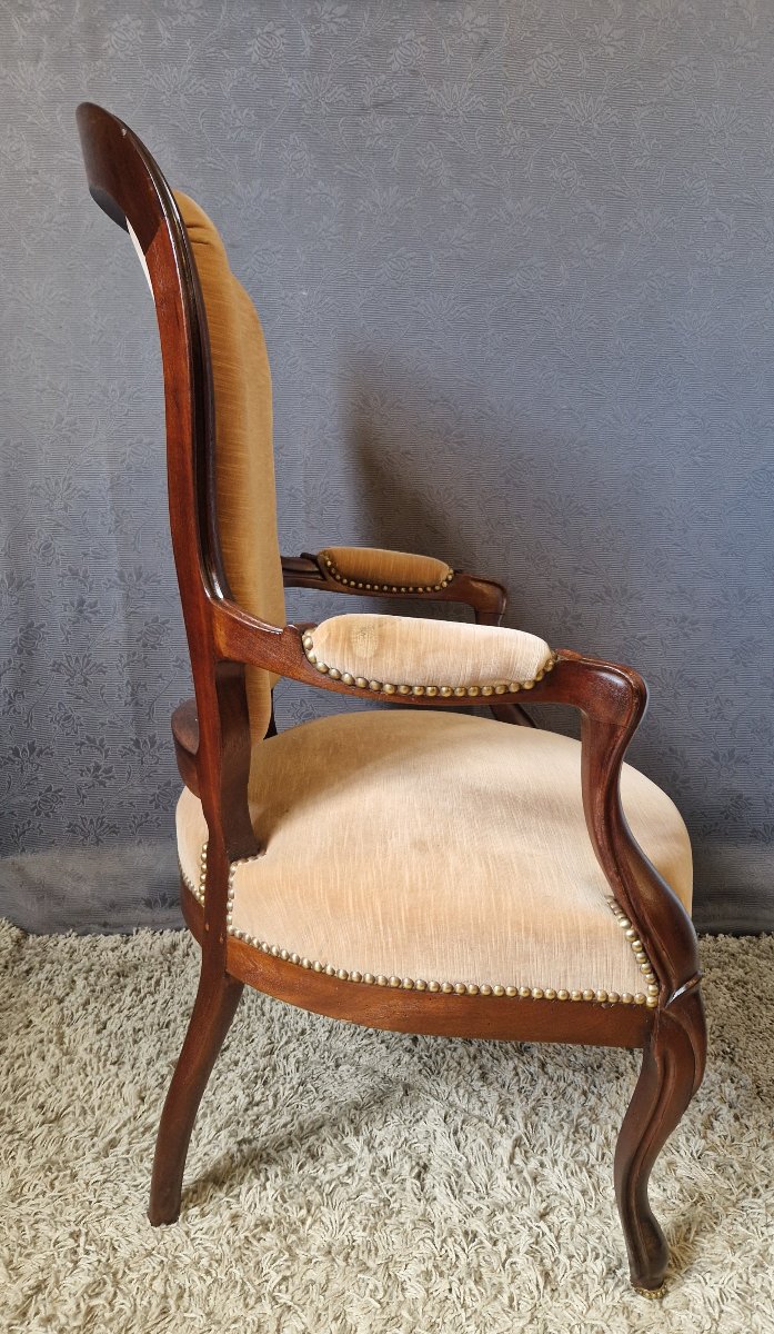 Napoleon III Mahogany Armchair-photo-2
