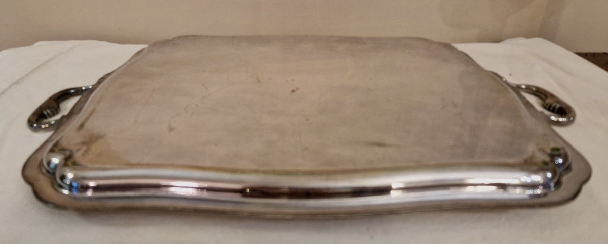 Silver-colored Metal Serving Tray-photo-4