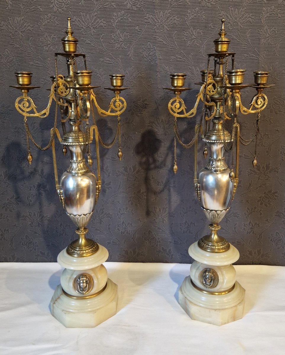 Paire de candélabres Napoléon III-photo-3