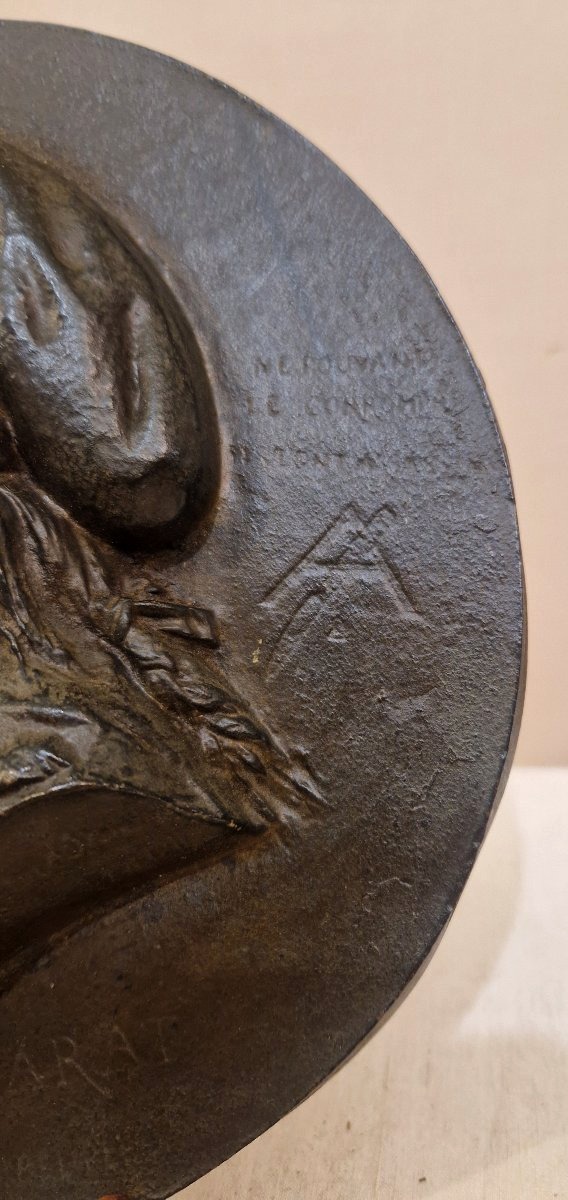 Médaillon en bronze - profil Marat-photo-1