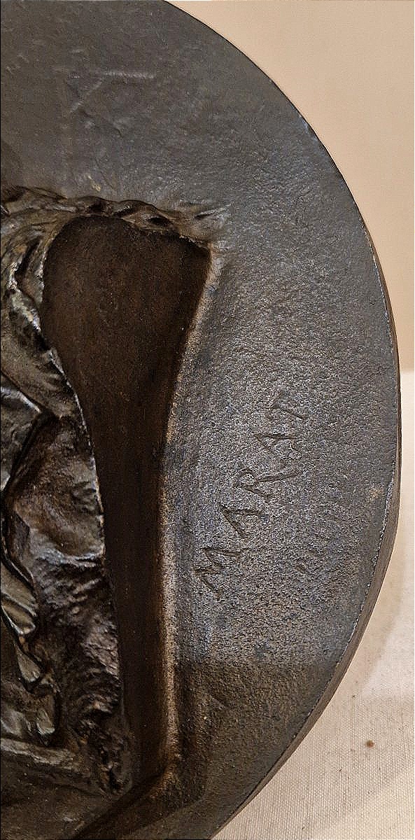 Médaillon en bronze - profil Marat-photo-4