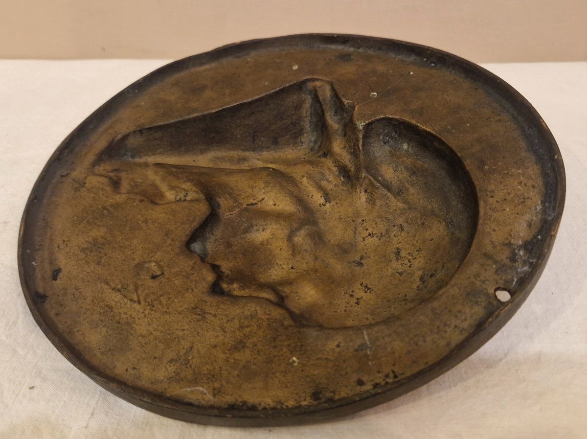 Médaillon en bronze - profil Marat-photo-5