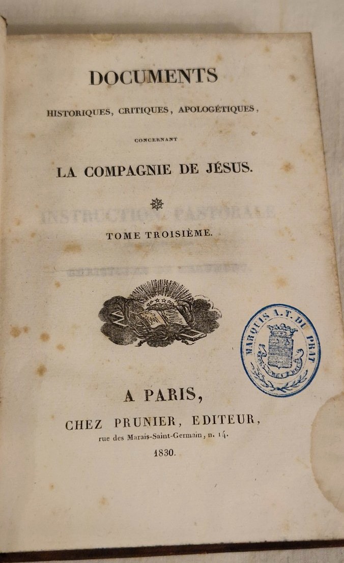 Documents Of The Society Of Jesus, 19th Century—3 Volumes-photo-3