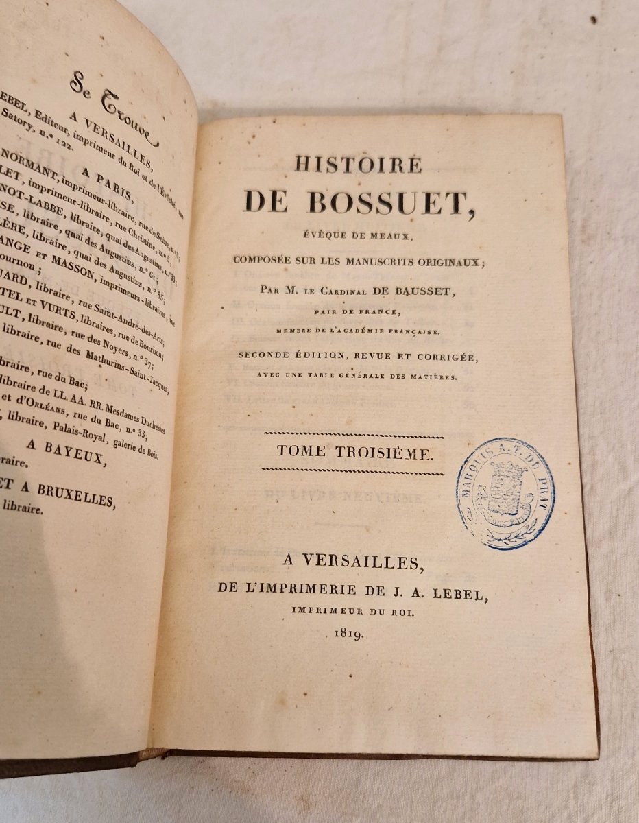 L'Histoire de Bossuet - XIXe - 4 volumes-photo-1